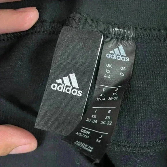 Adidas Women's Black Training Pants XS 3 Stripe Classic Pockets Leg Zipper - Picture 3 of 12